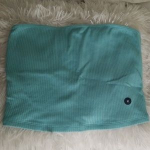 teal Hollister tube top